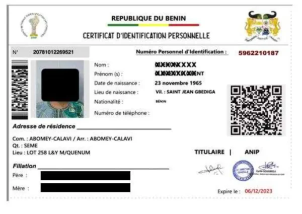 Etat civil au Bénin : La validité du Cip passe bientôt de 2 à 5 ans